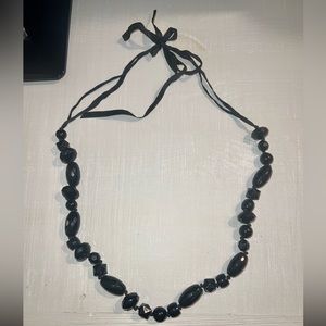 Black beaded necklace